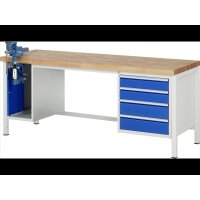 Werkbank 8185A1, B2000xT700xH840mm, 4xSchublade-TA, SSKL