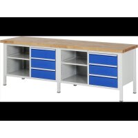 Werkbank höhenverstellbar 8462A2, B2500xT700xH840-1040m