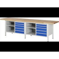 Werkbank höhenverstellbar 8464A2, B3000xT700xH840-1040m