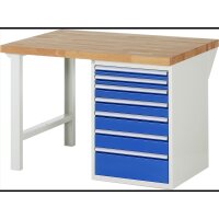 Werkbank 7517A1, B1250xT900xH890mm, 7xSchublade-TA 1