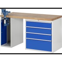 Werkbank 7610A2, B1500xT700xH840mm, 4xSchublade-TA, 1xSSKL 1