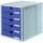 HAN Schubladenbox System-Box  blau 1450-14, DIN C4 mit 5 Schubladen