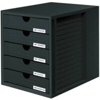 HAN Schubladenbox System-Box  schwarz 1450-13, DIN C4 mit...
