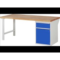 Werkbank 7502A1, B2000xT900xH890mm, 1xSchublade-VA, 1xT&uuml