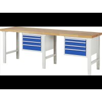 Werkbank höhenverstellbar 7132A1, B2500xT700xH790-1140m