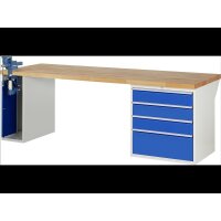 Werkbank 7610A2, B2500xT900xH890mm, 4xSchublade-TA, 1xSSKL 1