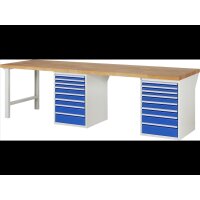 Werkbank 7519A8, B3000xT900xH890mm, 16xSchublade-VA 1