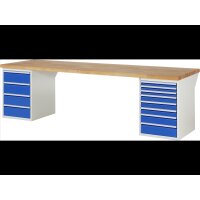Werkbank 7822A3, B3000xT900xH890mm, 12xSchublade-VA