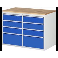 Schubladenschrank LL5.3.3, B1145xT650xH825mm, B-Top-25mm, 8x