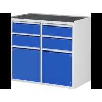 Schubladenschrank LL7.1.1, B1145xT650xH1035mm, MT-Top-25mm, 