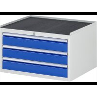 Schubladenschrank XL2.3, B770xT650xH465mm, MT-Top-25mm, 3xSc