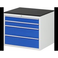Schubladenschrank XL3.1, B770xT650xH640mm, M-Top-22mm, 4xSch