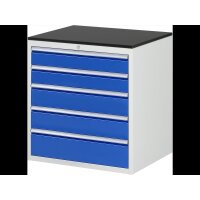 Schubladenschrank XL5.11, B770xT650xH820mm, M-Top-22mm, 5xSc