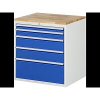 Schubladenschrank XL5.2, B770xT650xH825mm, B-Top-25mm, 5xSch