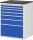 Schubladenschrank XL7.9, B770xT650xH1030mm, M-Top-22mm, 7xSchublade-TA