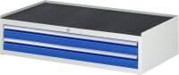Schubladenschrank XXL1.3, B1145xT650xH285mm, MT-Top-25mm, 2xSchublade-TA