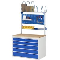 Schubladenschrank XXL5.3, B1145xT650xH825mm, MT-Top-25mm, 4x
