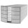 Schubladenbox IMPULS - A4/C4, 4 geschlossene Schubladen, lichtgrau
