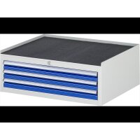 Schubladenschrank XL1.2, B770xT650xH285mm, MT-Top-25mm, 3xSc