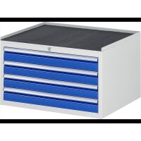 Schubladenschrank XL2.13, B770xT650xH465mm, MT-Top-25mm, 4xS