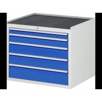 Schubladenschrank XL3.11, B770xT650xH645mm, MT-Top-25mm, 5xS