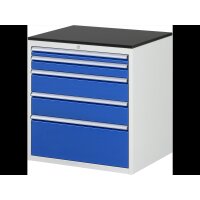Schubladenschrank XL5.2, B770xT650xH820mm, M-Top-22mm, 5xSch