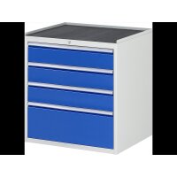 Schubladenschrank XL5.3, B770xT650xH825mm, MT-Top-25mm, 4xSc