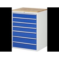 Schubladenschrank XL7.10, B770xT650xH1035mm, B-Top-25mm, 7xS