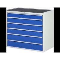 Schubladenschrank XXL7.6, B1145xT650xH1035mm, MT-Top-25mm, 6
