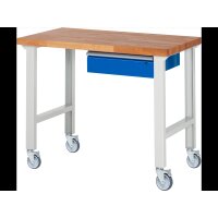 Fahrbare Werkbank 7001A1, B1250xT700xH1000mm | 4LR