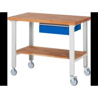 Fahrbare Werkbank 7001A7, B1250xT700xH1000mm | 2BR-2LR