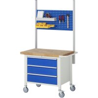 Fahrbare Werkbank 8157, B1000xT700xH880mm, 3xSchublade-TA 4