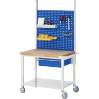 Fahrbare Werkbank 8001, B1000xT900xH880-1080mm, Ablageboden-