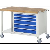 Fahrbare Werkbank 8271, B1250xT700xH880mm, 5xSchublade-TA 1