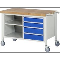 Fahrbare Werkbank 8463, B1250xT700xH880-1080mm,...