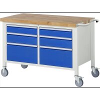 Fahrbare Werkbank 8475, B1250xT700xH880-1080mm,...