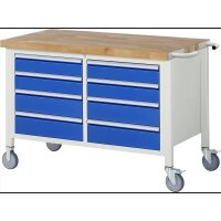 Fahrbare Werkbank 8477, B1250xT700xH880-1080mm,...
