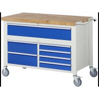 Fahrbare Werkbank 8921, B1250xT700xH920-1120mm,...
