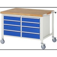 Fahrbare Werkbank 8477, B1250xT900xH880-1080mm,...