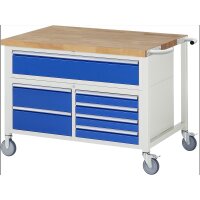 Fahrbare Werkbank 8921, B1250xT900xH920-1120mm,...