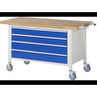 Fahrbare Werkbank 8362, B1500xT700xH880-1080mm,...