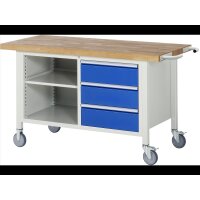 Fahrbare Werkbank 8462, B1500xT700xH880-1080mm,...