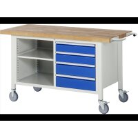 Fahrbare Werkbank 8463, B1500xT700xH880-1080mm,...