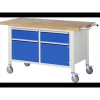 Fahrbare Werkbank 8466, B1500xT700xH880-1080mm,...