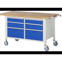 Fahrbare Werkbank 8475, B1500xT700xH880-1080mm,...