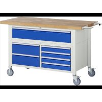 Fahrbare Werkbank 8921, B1500xT700xH920-1120mm,...