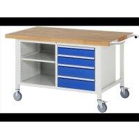 Fahrbare Werkbank 8463, B1500xT900xH880-1080mm,...