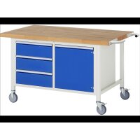 Fahrbare Werkbank 8468, B1500xT900xH880-1080mm,...