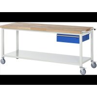 Fahrbare Werkbank 8001, B2000xT700xH880-1080mm,...