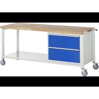 Fahrbare Werkbank 8255, B2000xT700xH880-1080mm, 2xSchublade-